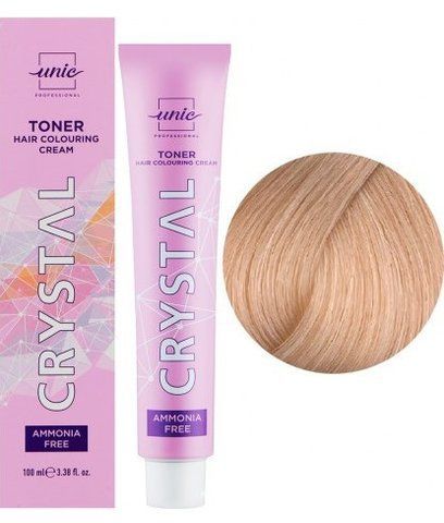 Безаміачний тонер для волосся Unic Crystal Toner Hair Coloring Cream 100 мл T10/546 Рожевий кварц 105057480 фото