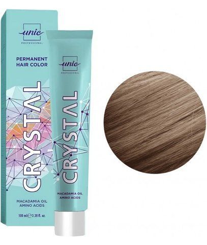 Крем-фарба для волосся Unic Professional Crystal Permanent Hair Color 8/76 Світло-русявий коричнево-фіолетовий 102933037 фото