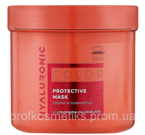 Маска для захисту фарбованого та мелірованого волосся UNIC COLOR HYALURONIC, 500 мл 99382739 фото