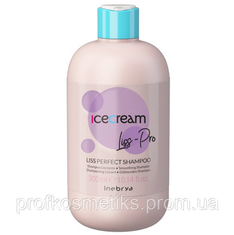 Шампунь разглаживающий жесткие и пушистые волосы Inebrya Ice Cream Liss Perfect Shampoo,1000 мл New 123623125 фото