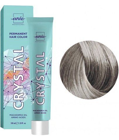 Крем-фарба для волосся Unic Professional Crystal Permanent Hair Color 9/11 Блонд інтенсивно-попелястий, 100 мл 102977684 фото