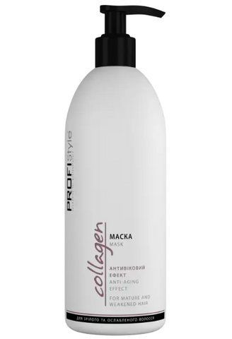 Маска Антивіковий ефект для зрілого та ослабленого волосся collagen ProfiStyle 500 мл 95556472 фото