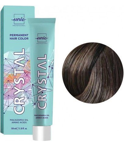 Крем-фарба для волосся Unic Professional Crystal Permanent Hair Color 6/0 Темно-русявий, 100 мл 102931630 фото