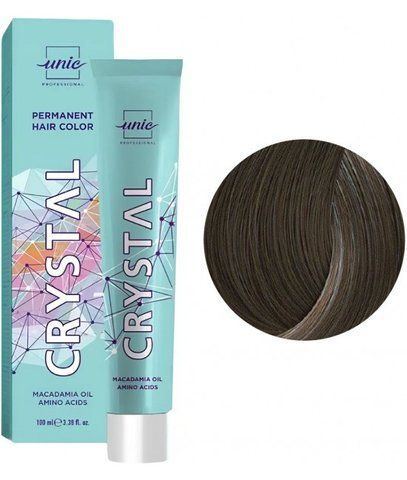 Крем-фарба для волосся Unic Professional Crystal Permanent Hair Color 7/71 Русявий коричневий, 100 мл 102932931 фото